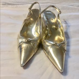 Versani Italian gold shoes